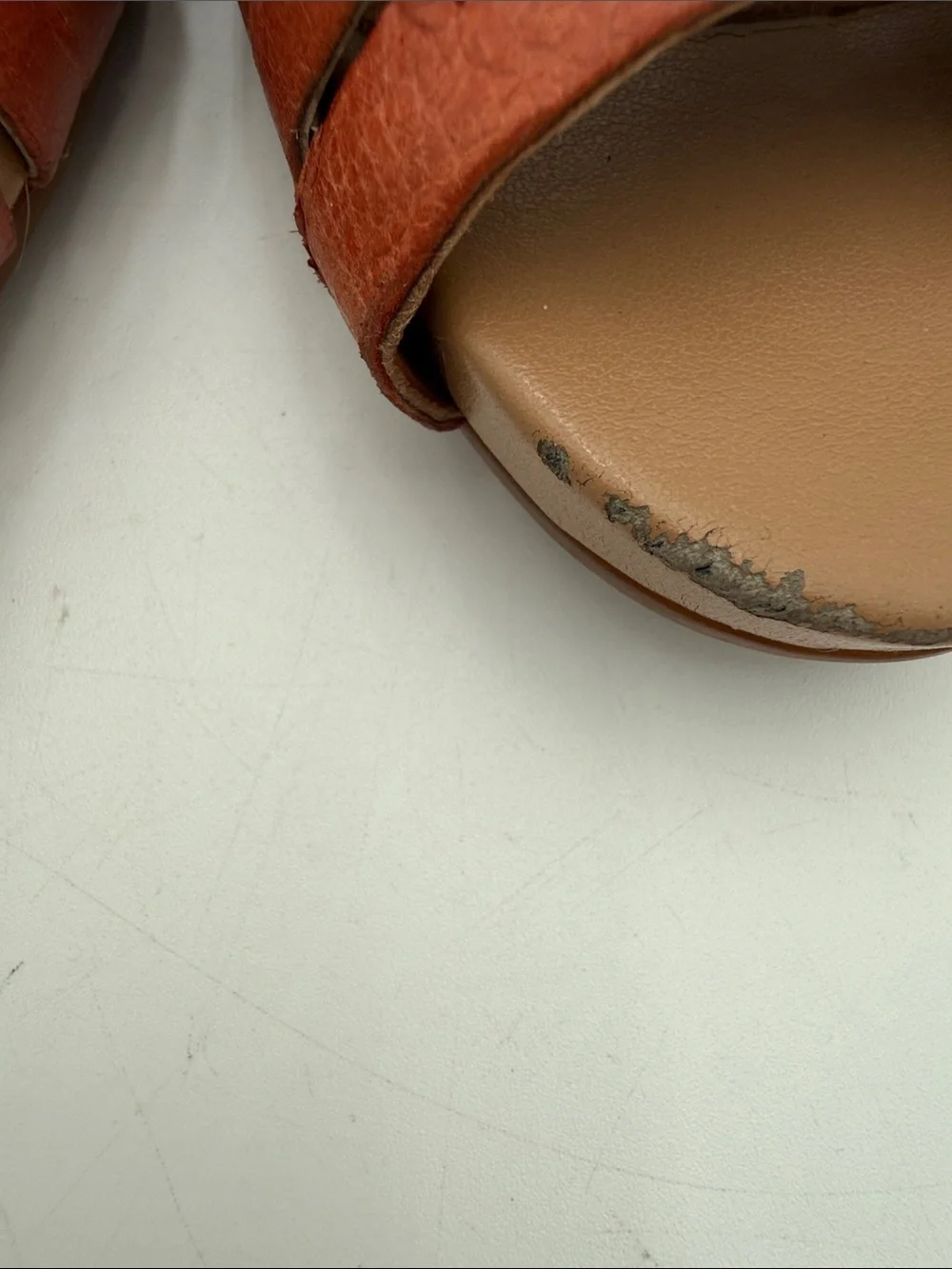 Indigo Clark’s Rust Leather Wedge Sandals - Women 6.5M casual vacation Y2K